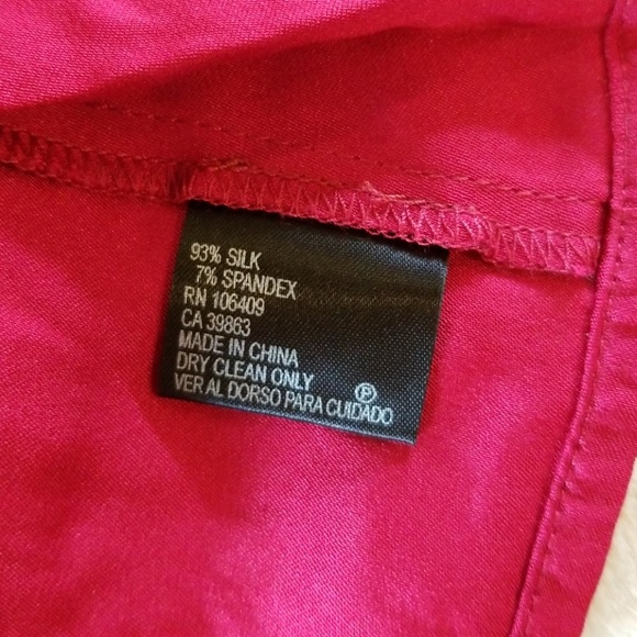 Antonio Melani dark red tie neck blouse size M - Picture 4 of 10